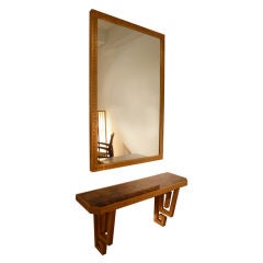 Greek Key Mirror and Hanging Console