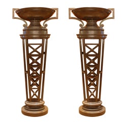Pair of Tall, Neoclassic Cast-Iron Columns 9