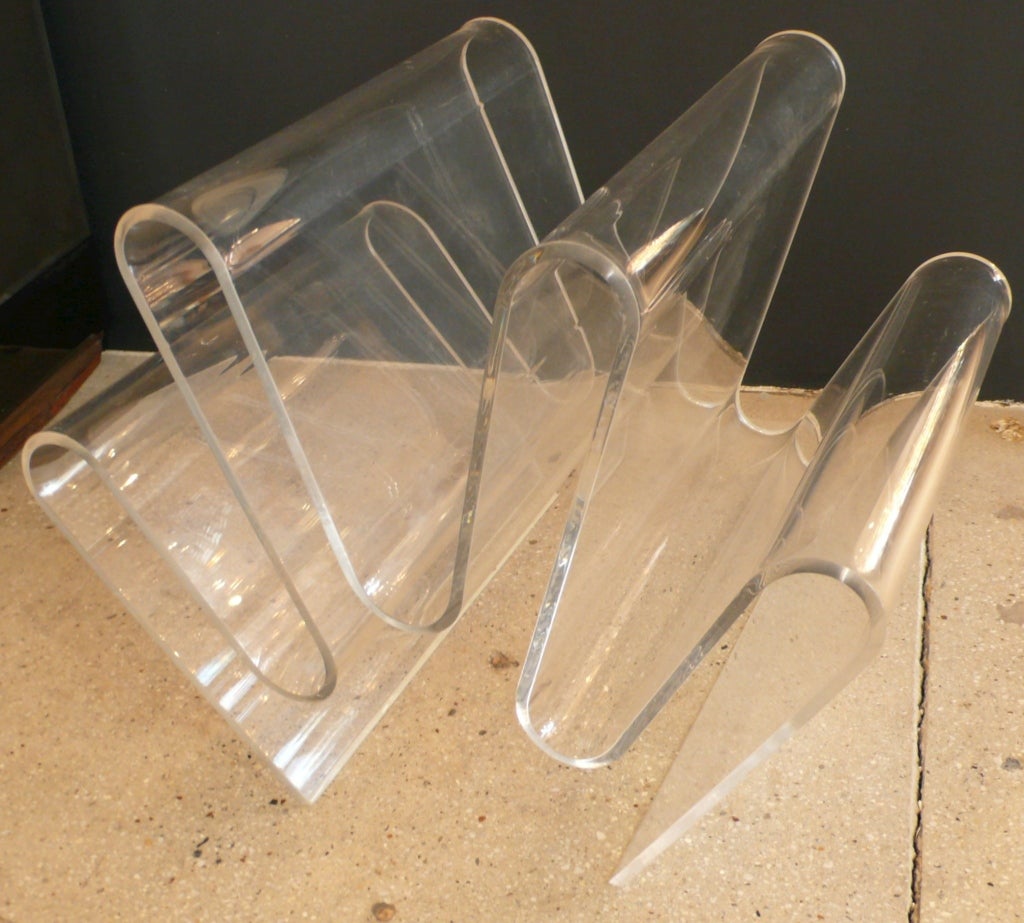 1960's Lucite Magazine Stand at 1stdibs