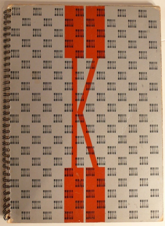 1950 Knoll catalog with photography and graphic design by Herbert Matter.  82 pages with ring binder and boards. The Knoll stable of designers included Eero Saarinen, Donald Knorr, George Nakashima, Abel Sorensen, and Mies van der Rohe, along with