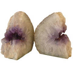 Pair of Amethyst Quartz Bookends