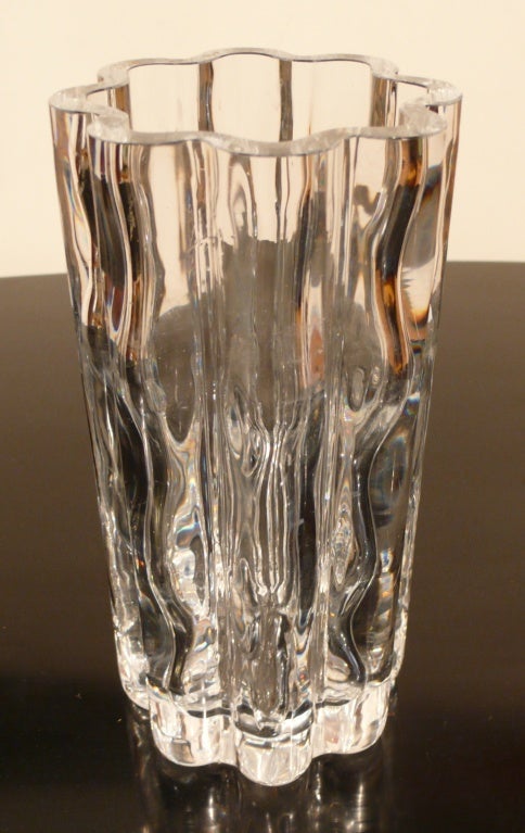 Jan Johanssson Crystal Vase for Orrefors
