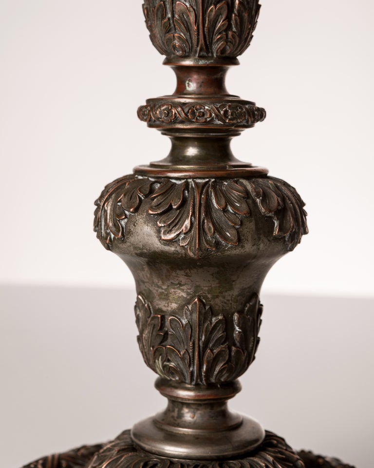 20th Century Silver Plate Neoclassical Table Lamp Attributed to E. F. Caldwell, Circa 1910s For Sale