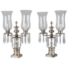 A Pair Of Silverplate Lamps