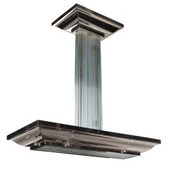 An Art Deco glass rod chandelier