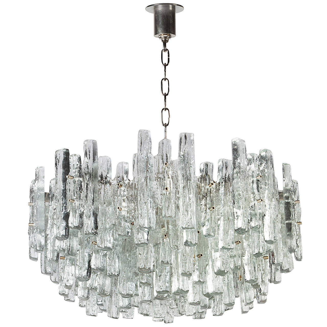 Large Nickel J.T. Kalmar Chandelier with IceStyle Austrian Crystal