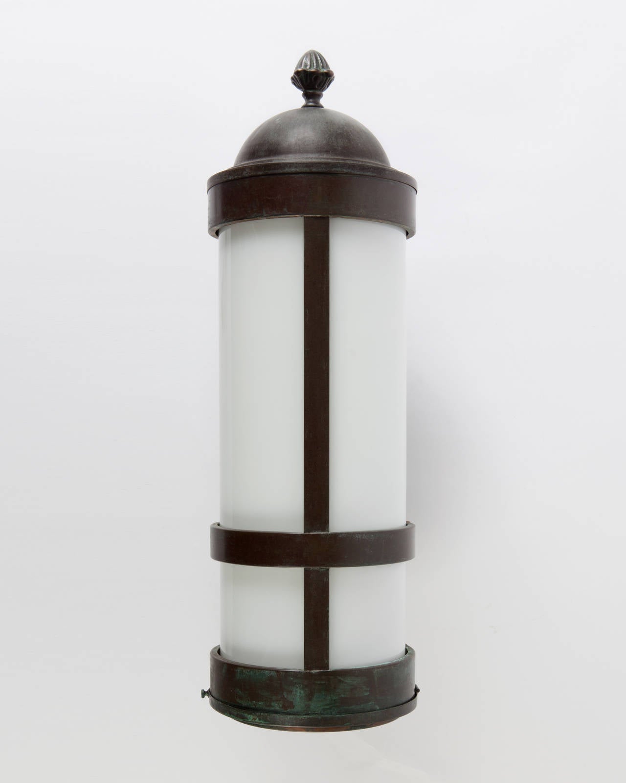 American Pair of Cylindrical Wall Lanterns