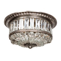 A Petite Beaded Crystal Flush Mount