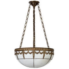 Leaded Glass Chandelier