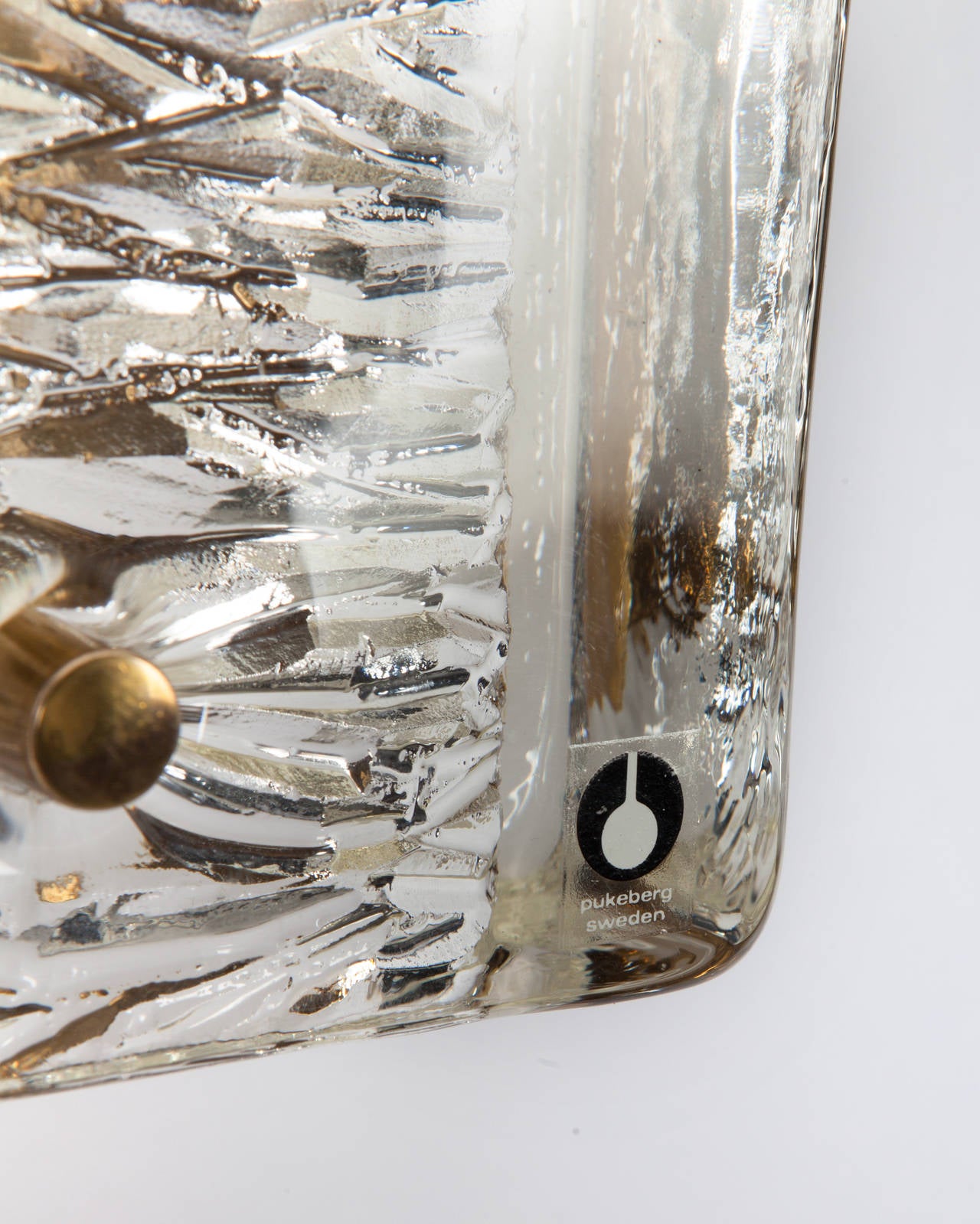 Art Glass Pukeberg Glass Sconces