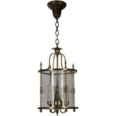 An Antique Wheel-Cut Glass Lantern