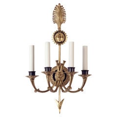 An antique pair of Neoclassical sconces by E. F. Caldwell