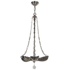 Nickleplate shell chandelier