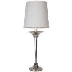 Single silverplate lamp