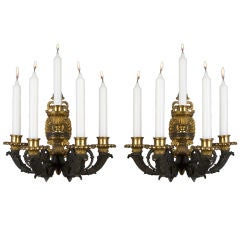 A pair of Empire candle sconces