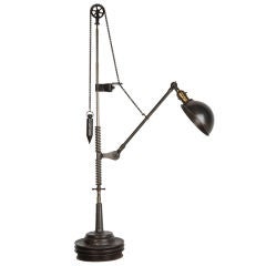 Vintage Steel Adjustable Machinist's Table Lamp, circa 1960