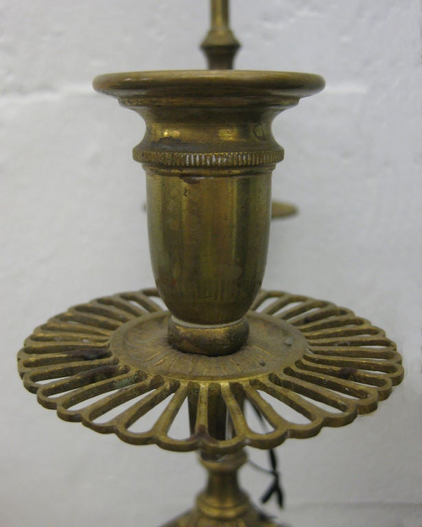 20th Century Neoclassical Brass and Wedgwood Candelabra signed by Edward F Caldwell, c. 1910s For Sale