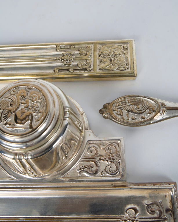 20th Century A silverplate desk set by the Sterling Bronze Co.