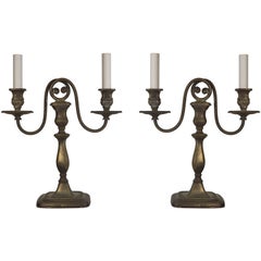 A pair of silverplate candelabra by E. F. Caldwell