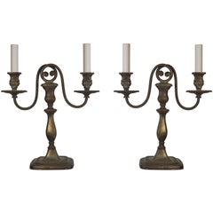 A pair of silverplate candelabra by E. F. Caldwell 