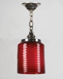 Antique Red glass pendant