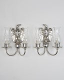 Antique A pair of silverplate eagle sconces by Sterling Bronze Co.