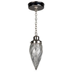 A swirled glass pendant