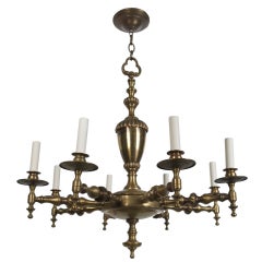 And eight-light baroque chandelier