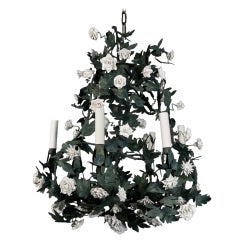 a six-light French tole chandelier