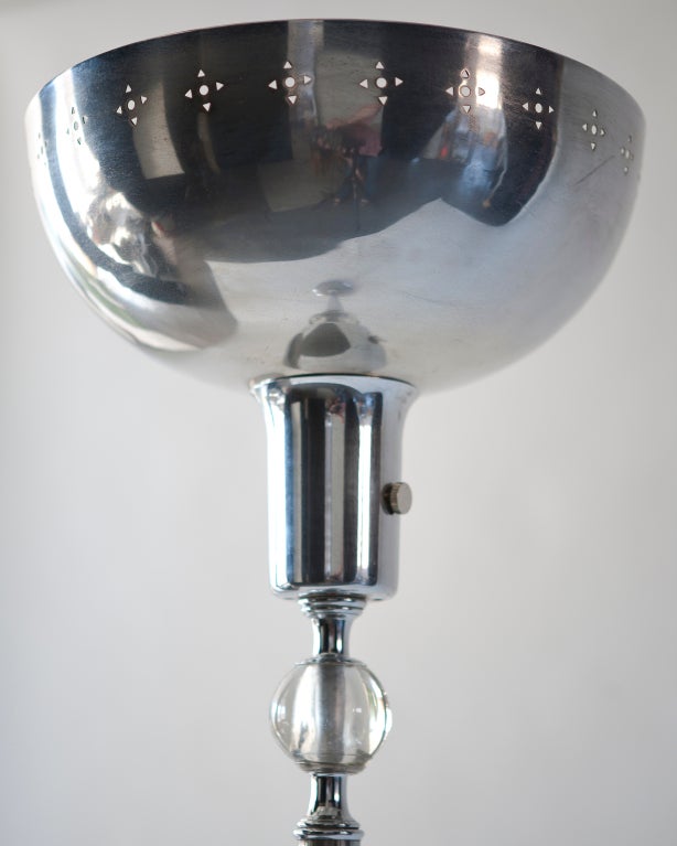 lampadaire chrome vintage