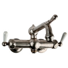 Antique Nickeled Wall-Mount Faucet