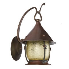 Antique Brass Exterior Wall Lantern