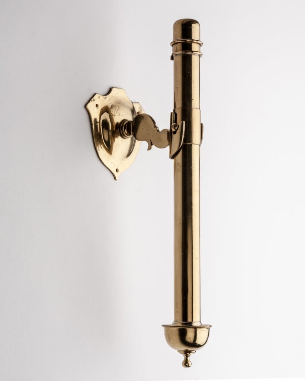 American Pair of Brass Candle Sconces