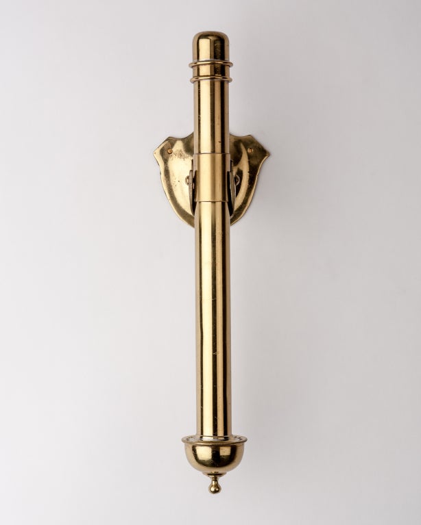 Pair of Brass Candle Sconces In Excellent Condition In New York, NY