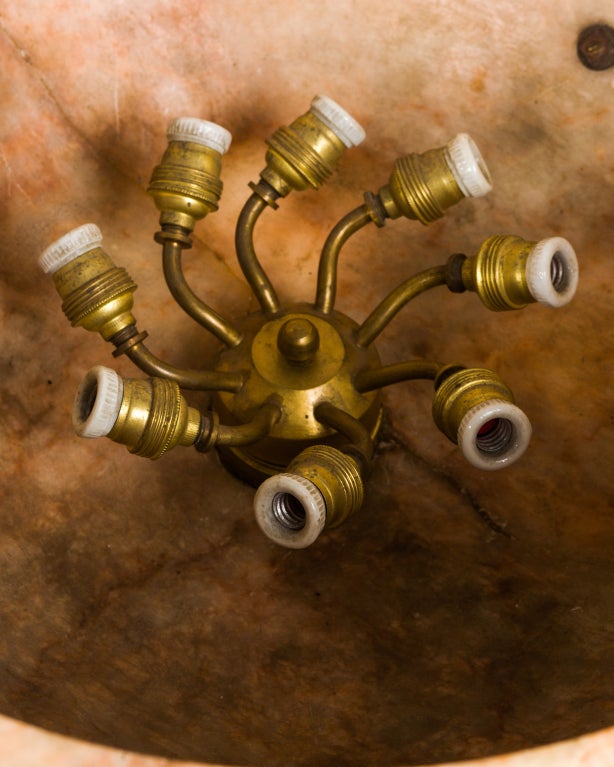 Massive Marble Inverted Dome Chandelier 1