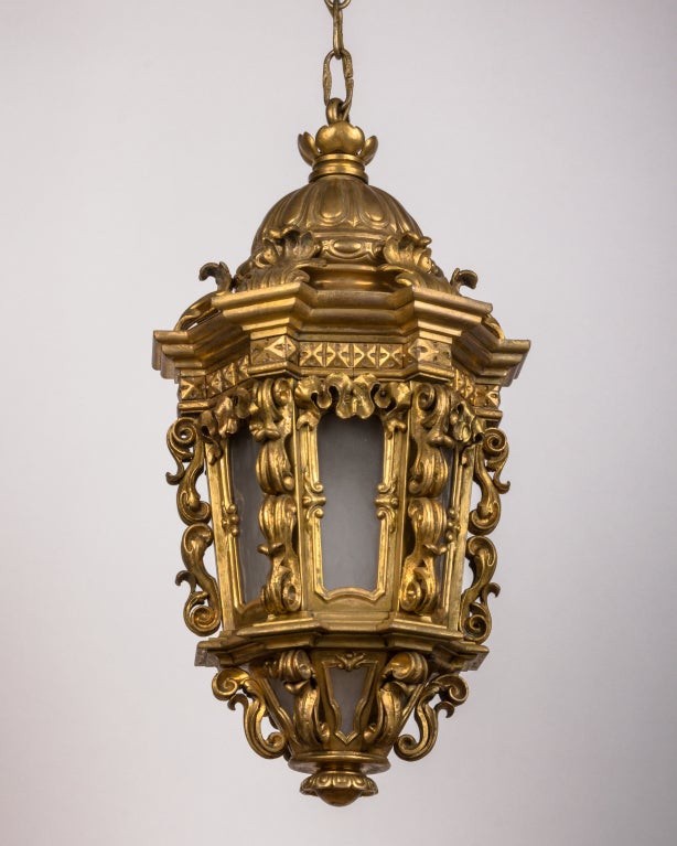 An Ornate Gilt Bronze Lantern at 1stDibs
