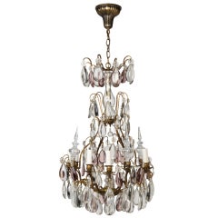 A Six-light Rock Crystal Chandelier 1