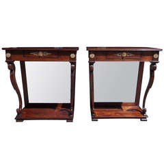 Pair of English Regency Mahogany Consoles, Circa 1790 12