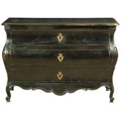 Louis XV Period Serpentine Bombe Commode