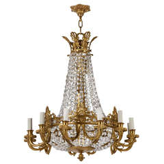 Gilt Bronze Chandelier by E. F. Caldwell