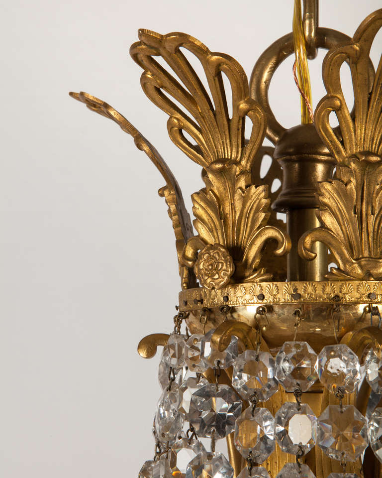 20th Century Gilt Bronze Chandelier by E. F. Caldwell