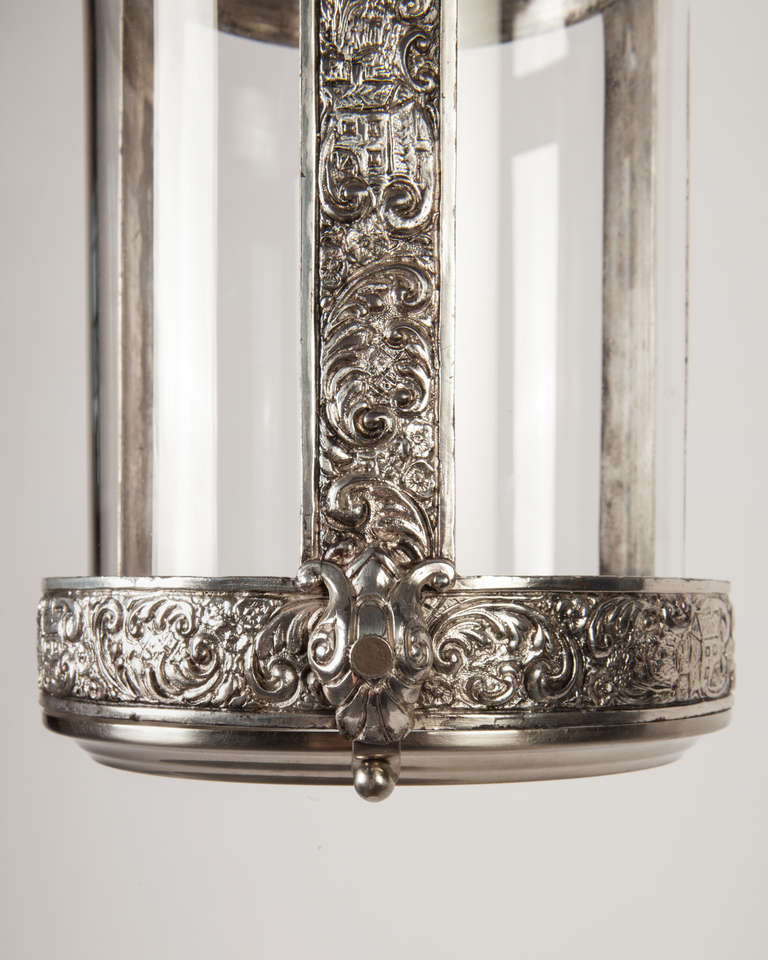 20th Century Antique Silverplate Lantern