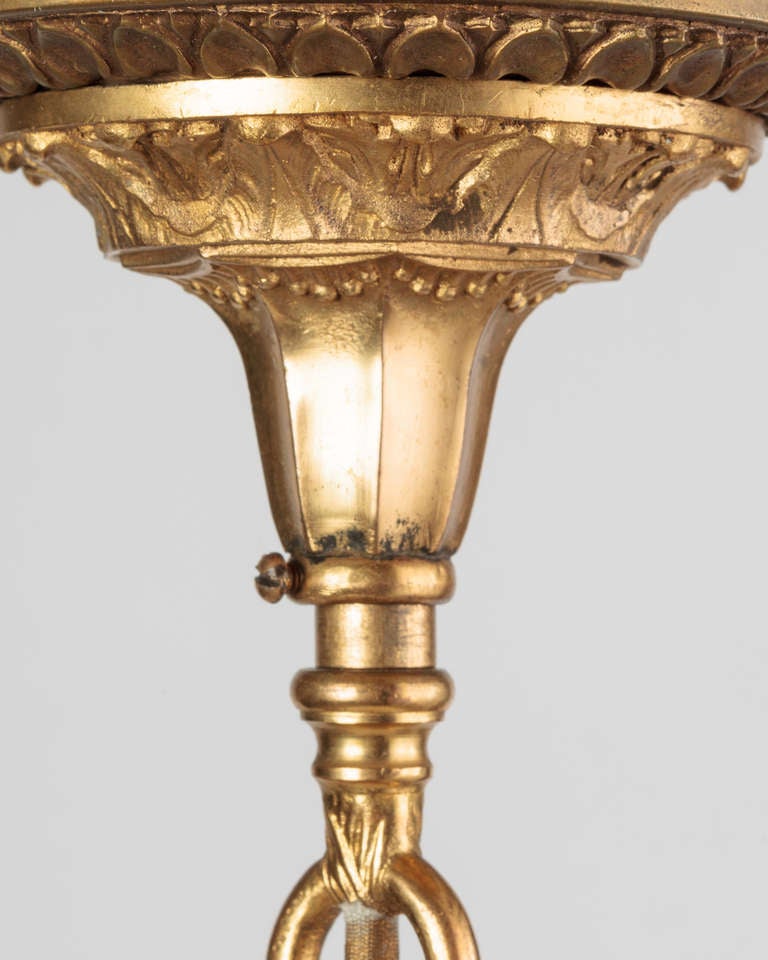 American A Gilded Inverted Dome Chandelier