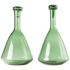 Pair of Viking Glass Decanters