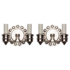 A Pair Of Scalloped Edge Sconces