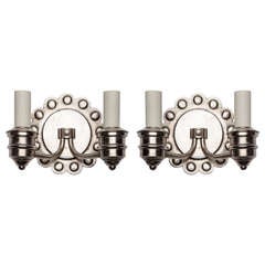 A Pair Of Scalloped Edge Sconces