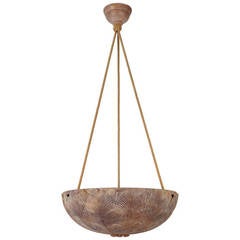 Carved Alabaster Chandelier