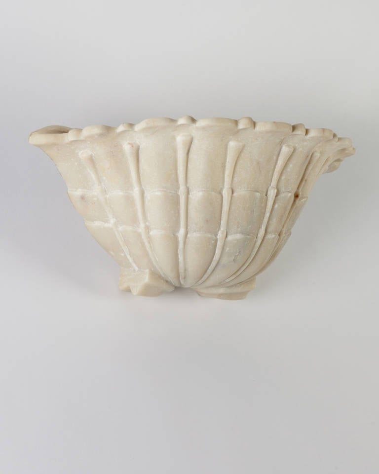 Alabaster Shell Sconce In Excellent Condition In New York, NY