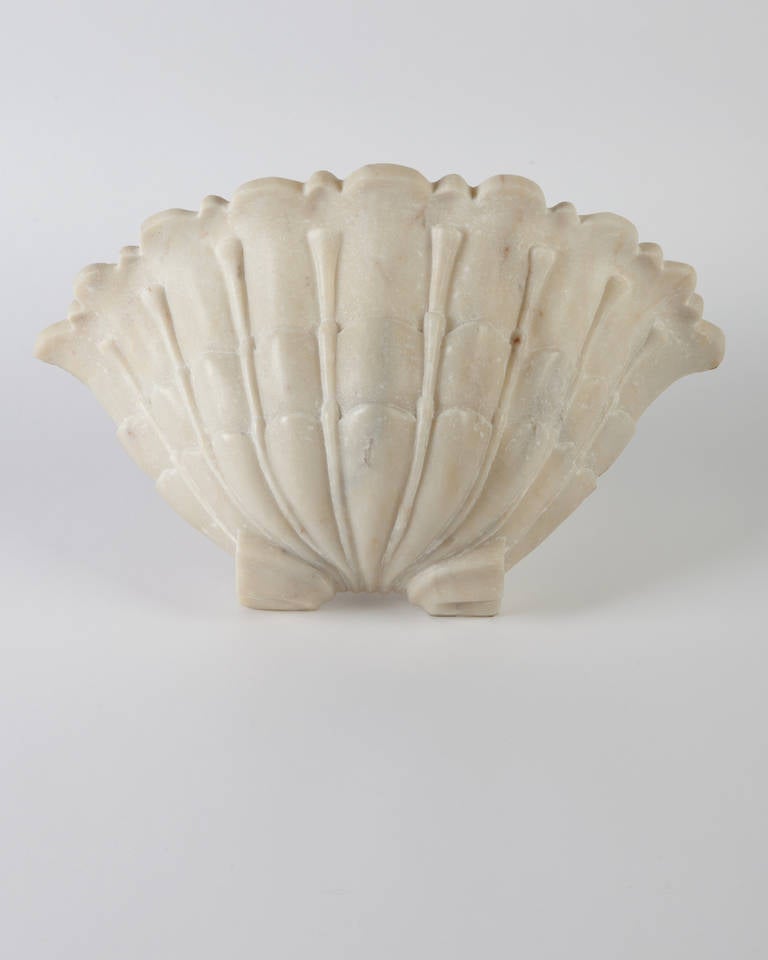 Late 20th Century Alabaster Shell Sconce