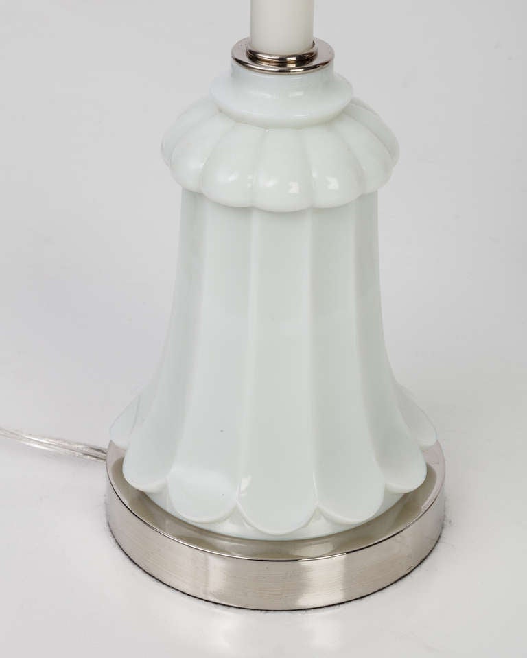 milk glass lamps